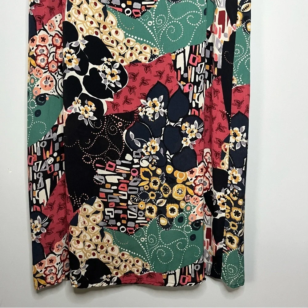 Anthropologie X Kachel Hallie Abstract Floral Midi Skirt Size 4